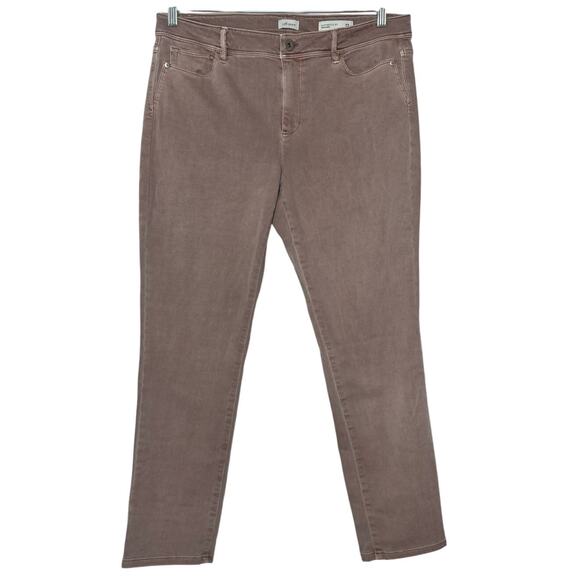 J.Jill Denim Authentic Fit Slim Ankle Women's 12 Pink Jeans Pants Cotton Blend - Picture 2 of 6